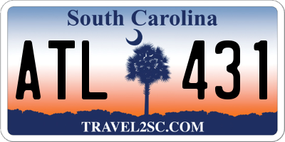 SC license plate ATL431