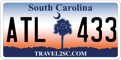 SC license plate ATL433