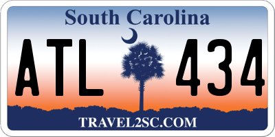 SC license plate ATL434