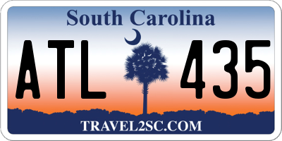 SC license plate ATL435
