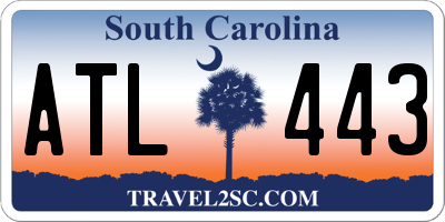 SC license plate ATL443
