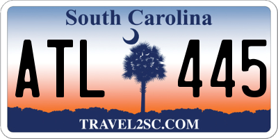 SC license plate ATL445