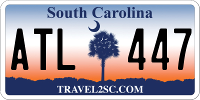SC license plate ATL447
