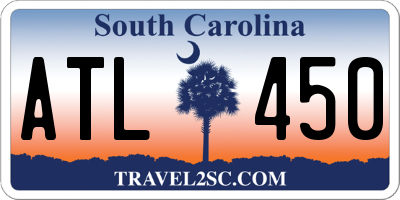 SC license plate ATL450