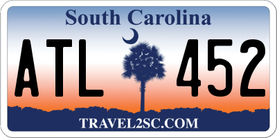 SC license plate ATL452
