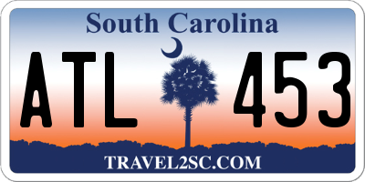 SC license plate ATL453