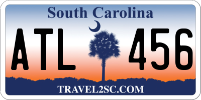 SC license plate ATL456