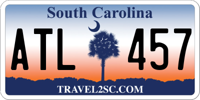 SC license plate ATL457