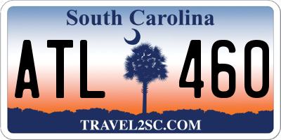 SC license plate ATL460