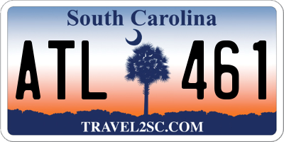 SC license plate ATL461