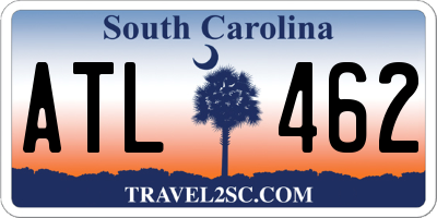 SC license plate ATL462