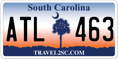 SC license plate ATL463