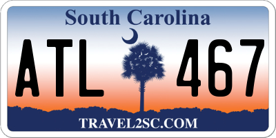 SC license plate ATL467
