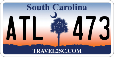 SC license plate ATL473