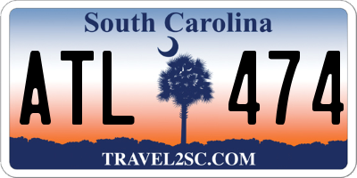 SC license plate ATL474