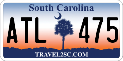 SC license plate ATL475
