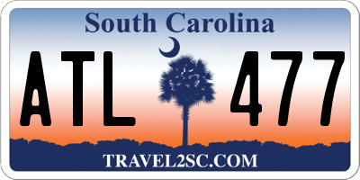 SC license plate ATL477