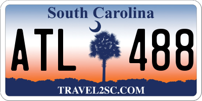 SC license plate ATL488