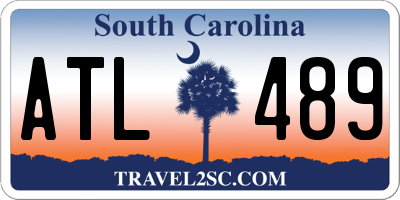 SC license plate ATL489