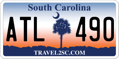SC license plate ATL490