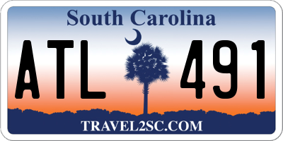 SC license plate ATL491