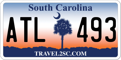 SC license plate ATL493