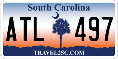 SC license plate ATL497