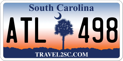 SC license plate ATL498