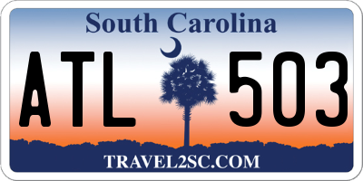 SC license plate ATL503