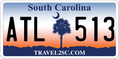 SC license plate ATL513