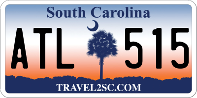 SC license plate ATL515
