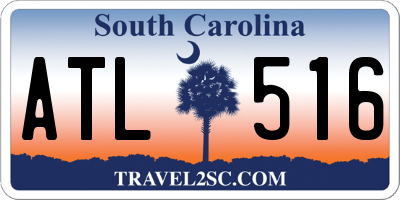 SC license plate ATL516