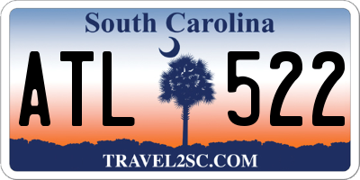 SC license plate ATL522