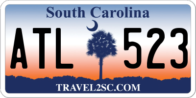 SC license plate ATL523