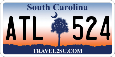 SC license plate ATL524