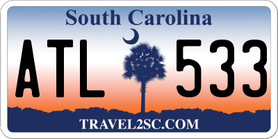 SC license plate ATL533