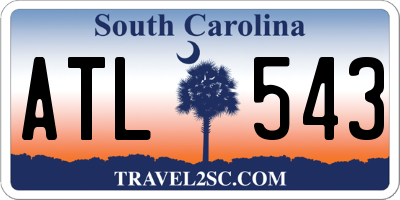 SC license plate ATL543
