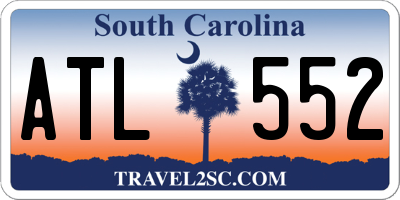 SC license plate ATL552