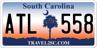 SC license plate ATL558
