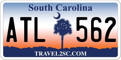 SC license plate ATL562