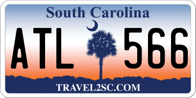 SC license plate ATL566