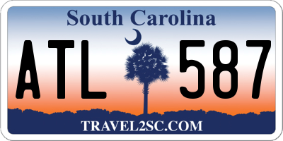 SC license plate ATL587