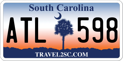 SC license plate ATL598