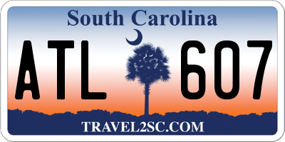 SC license plate ATL607