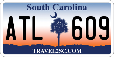SC license plate ATL609