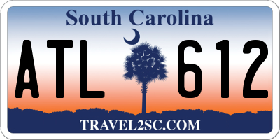 SC license plate ATL612