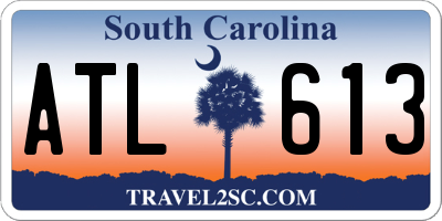 SC license plate ATL613