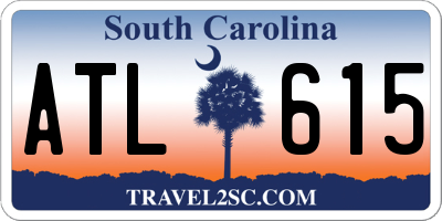 SC license plate ATL615
