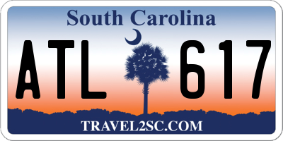 SC license plate ATL617
