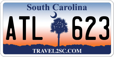 SC license plate ATL623
